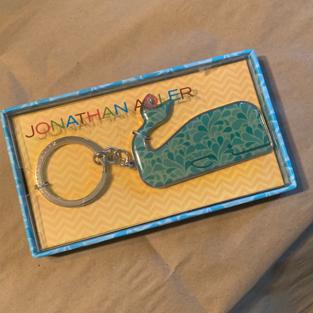 Jonathan Adler NEW Whale Keychain Bag Charm  Nautical Coastal East Coast Prep - Picture 8 of 9